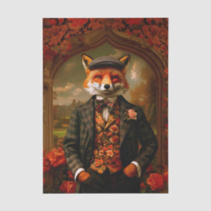 Papel De Seda Retrato de Cavalheiro Raposa Elegante EW5Z Decoupa
