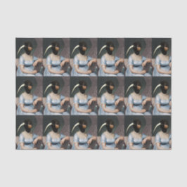 Papel De Seda retrato de Jane Austen com cabeça de pássaro