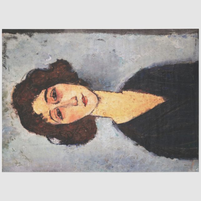 Papel De Seda Retrato de Jeune Femme, Modigliani (Frente )