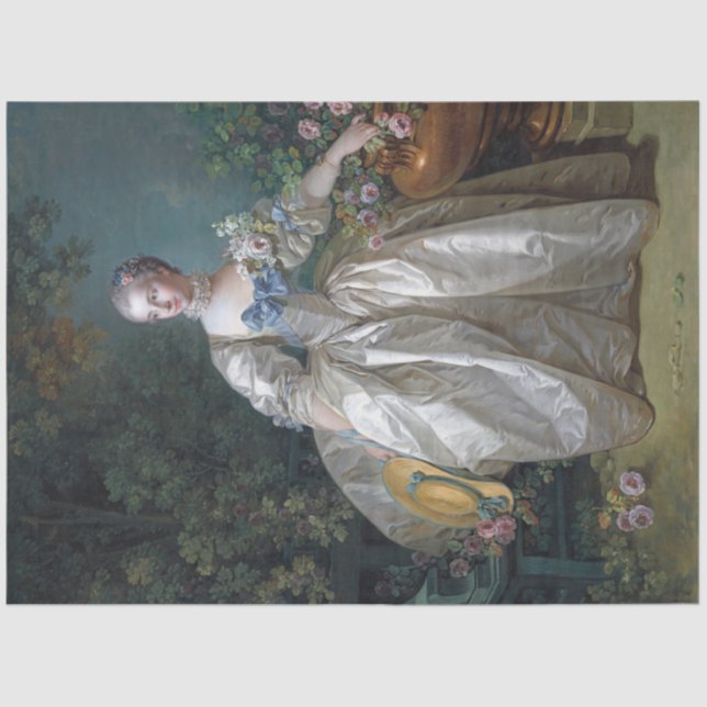 Papel De Seda Retrato de Madame Bergeret, Boucher (Frente )