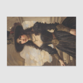 Papel De Seda Retrato de Mulher Steampunk