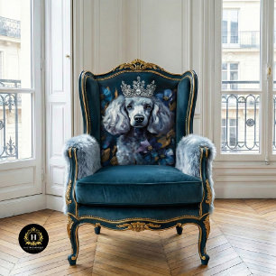 Papel De Seda Retrato de Poodle Cinza Francês Decoupage