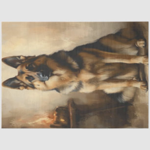 Papel De Seda Retrato de Posicionamento de Shepard Alemão de Dis