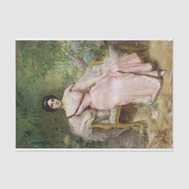 Papel De Seda Retrato de Suzanne Hudelo, Leon Francois Comerre (Frente )