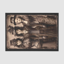 Retrato de Três Mulheres Steampunk DX6L Decoupage