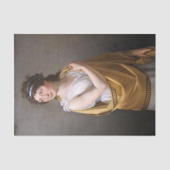 Papel De Seda Retrato de uma dama por Marie-Guillemine Benoist (Frente )