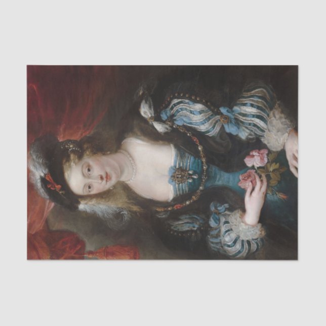 Papel De Seda Retrato de uma Jovem Mulher por Peter Paul Rubens (Frente )