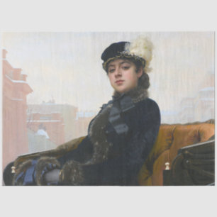 Papel De Seda Retrato de uma Mulher Desconhecida, Ivan Kramskoi