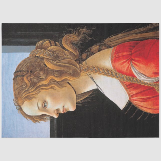 Papel De Seda Retrato de uma Senhora, Sandro Botticelli (Frente )