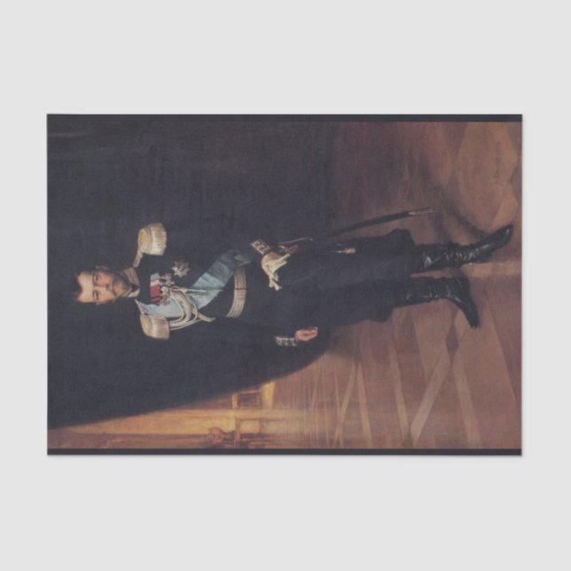 Papel De Seda Retrato do czar Nicholas II (por Albert Edelsense) (Frente )