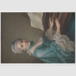 Papel De Seda Retrato do Justine Favart Decoupage Paper