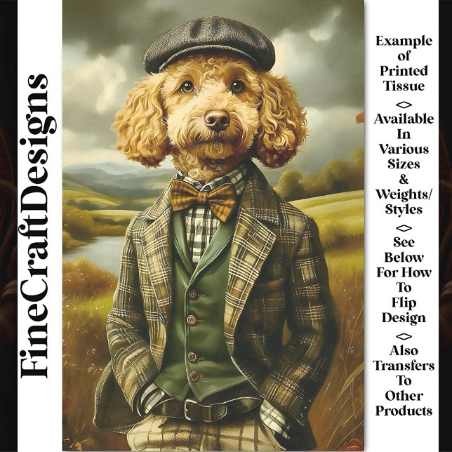 Papel De Seda Retrato Do Poodle Farmer Na Desanexação CG5 Da Pai (Criador carregado)