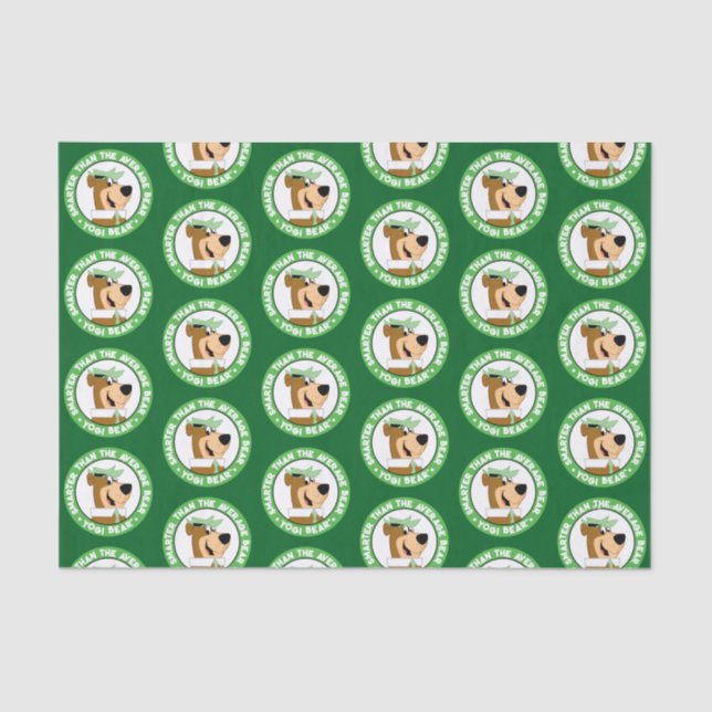 Papel De Seda Retrato sorridente do Urso Yogi (Frente )