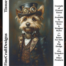 Retrato Vitoriano Steampunk de Yorkie CJ1 Decoupag