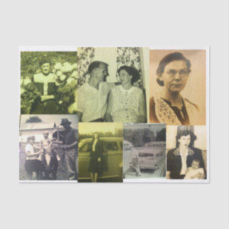 Papel De Seda retratos da família dos anos 60 do 50 dos anos 40