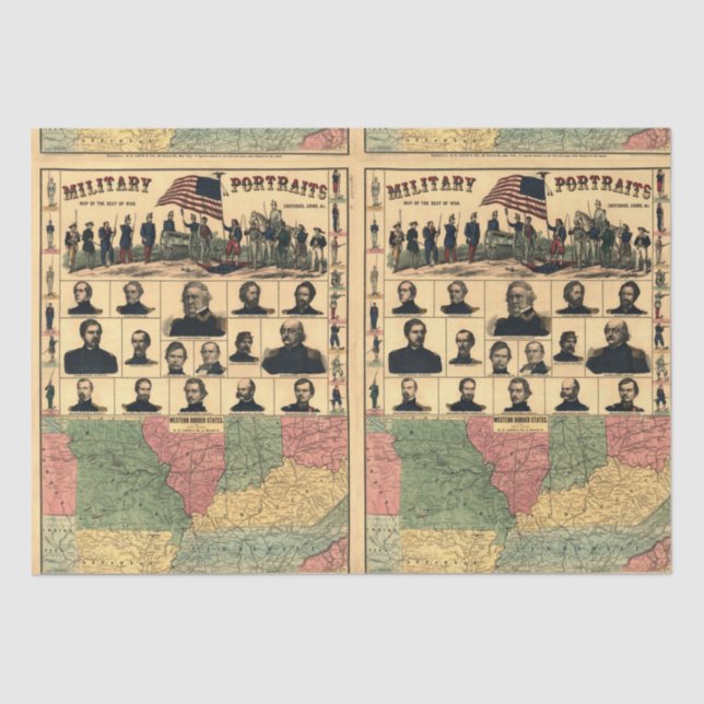 Papel De Seda Retratos Militares da Guerra Civil, Dissociação Re (Frente )