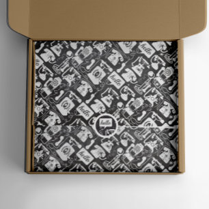 Papel De Seda Retro 50 Qualquer Padrão De Telefone Com Moda Anti