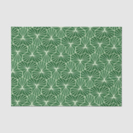 Papel De Seda Retro Art Deco Lime Green Geometric Pattern