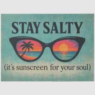 Papel De Seda Retro Beach Sunset Decoupage Paper