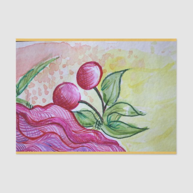 Papel De Seda Retro Cherry (Frente )