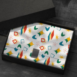 Papel De Seda Retro de Formas Modernas do Médio Atômico do médio