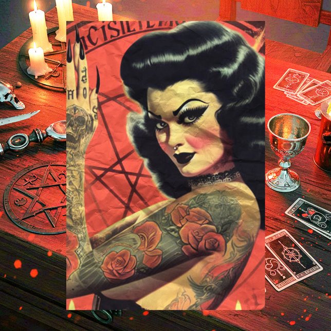 Papel De Seda Retro Devilish Girl (Criador carregado)