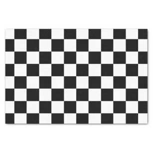 Papel De Seda Retro geométrico em preto e branco dos quadrados v
