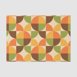 Papel De Seda Retro Geométrico Médio de Padrão