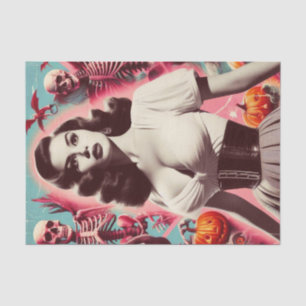 Papel De Seda Retro Horror Girl