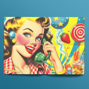 Papel De Seda Retro Kitsch Pin Up
