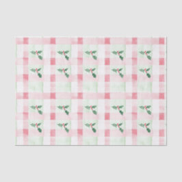 Papel De Seda Retro Natal Verde Rosa Quimundo