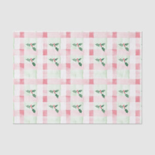 Papel De Seda Retro Natal Verde Rosa Quimundo