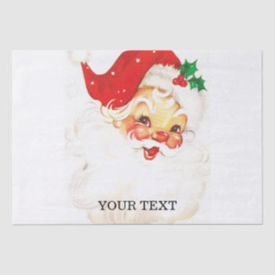 Papel De Seda Retro Papai Noel, doce Natal