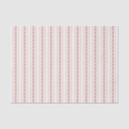 Papel De Seda Retro Pink And Brown Heart Stripes Bakery