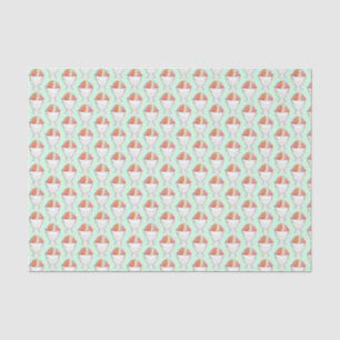 Papel De Seda Retro Rainbow Sherbet Sorvete Dessert Green