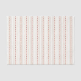 Papel De Seda Retro Red And Cream Heart Stripes Bakery