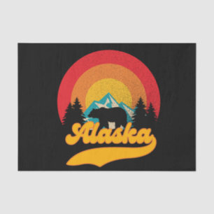 Papel De Seda Retro Sunset Alaska Juneau Bear Mounains Wildl