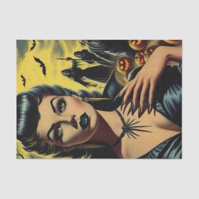 Papel De Seda Retro Vampire Girl (Frente )