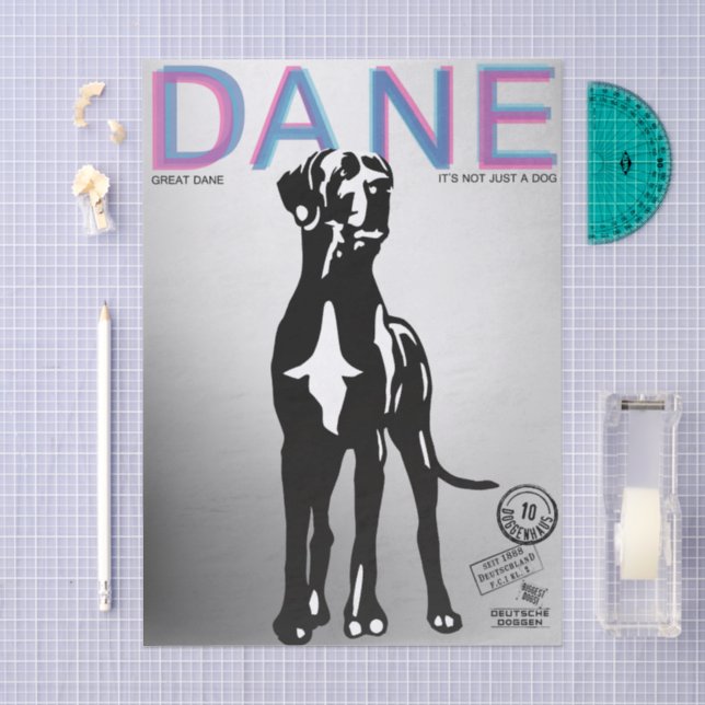 Papel De Seda Revista Great Dane   (Arte )