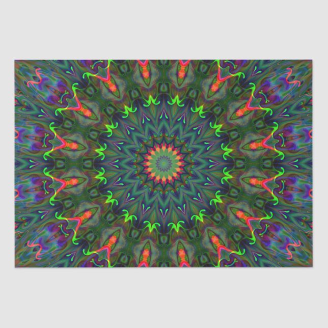 Papel De Seda rgb colored mandala (Frente )