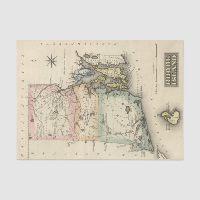 Papel De Seda Rhode - ilha (Frente )