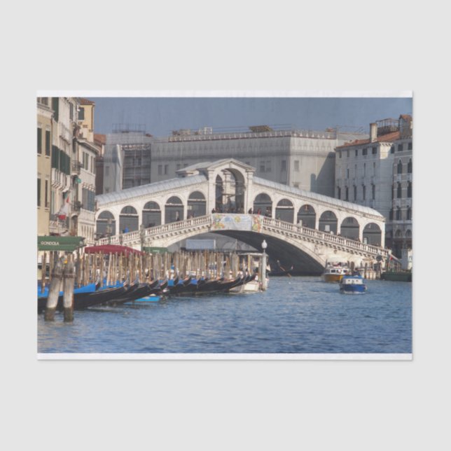 Papel De Seda Rialto Bridge Veneza Itália (Frente )