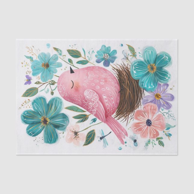 Papel De Seda Rico de penas (Frente )
