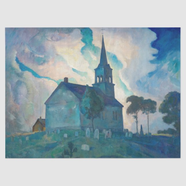 Papel De Seda Ridge Church por Newell Convers Wyeth (Frente )
