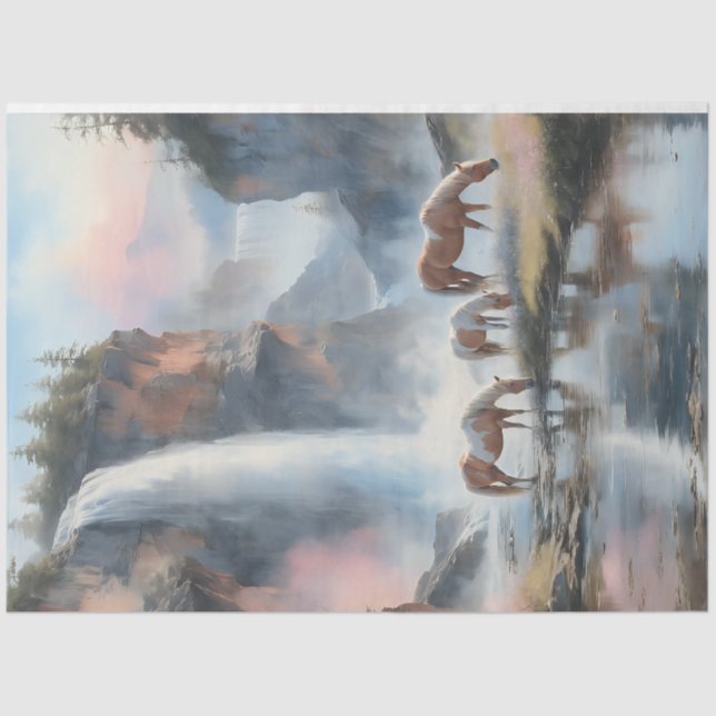 Papel De Seda Rio Cavalo Selvagem (Frente )