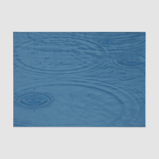 Papel De Seda Ripais De Chuva (Ondas De Água Azul) (Frente )