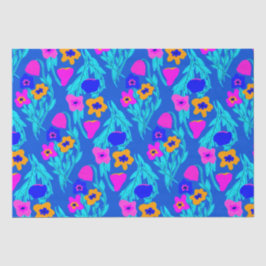 Papel De Seda Riso Impressão Flores Colores Brilhantes