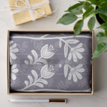 Ritmo em Flor Silhueta Floral branco e lavanda