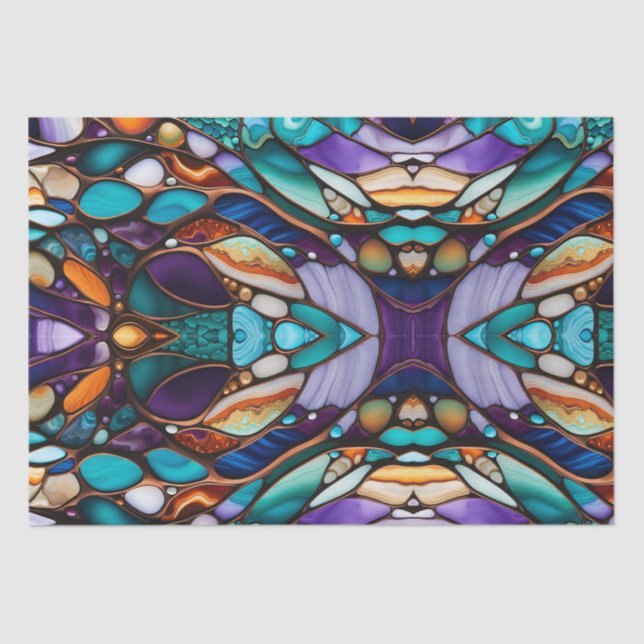 Papel De Seda River Rock Pebbles - Vista de Vidro (Frente )