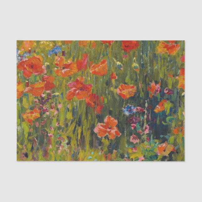 Papel De Seda Robert Vonnoh Poppies (Frente )